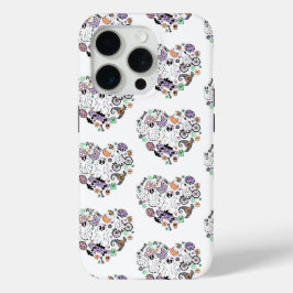 Retro Halloween Geister und Kürbisherzen Case-Mate iPhone Hülle