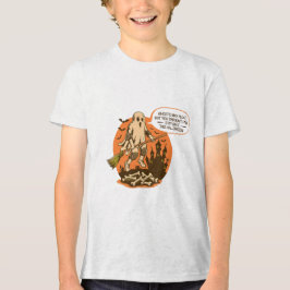 Retro Halloween Ghost Safety - Bleibe Safe Tri-Blend Shirt