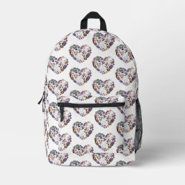 Retro Halloween Ghosts mit Roller Blades Bedruckter Rucksack
