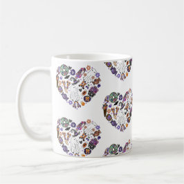 Retro Halloween Ghosts mit Roller Blades Kaffeetasse