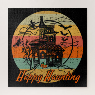 Retro Halloween glückliches Spuk Haus