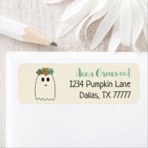 Retro Halloween Groovy Rücksendeadresse der 70er J