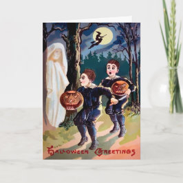 Retro Halloween Grußkarte Feiertagskarte