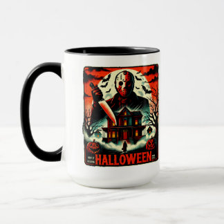 Retro Halloween Horror Night 80er Slasher Vibes Tasse