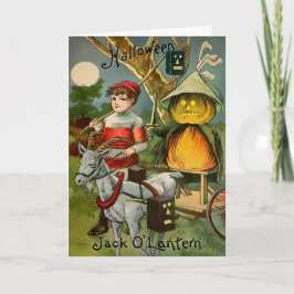 Retro Halloween Jack O' Lantern Card Feiertagskarte