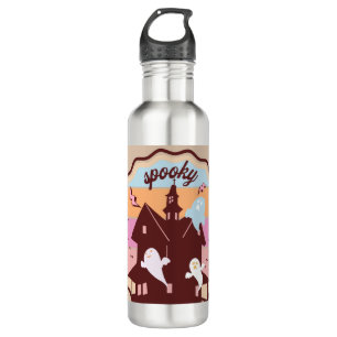 Retro-Halloween-Kostüm Grusel-Hexenhaus-Geist Edelstahlflasche