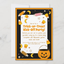 Retro-Halloween-Kostüm oder Trunk- oder Leckerei-P Einladung