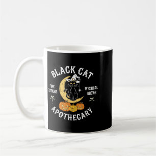 Retro Halloween-Kostüm schwarze Katze M Apotheke Kaffeetasse