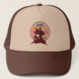 Retro Halloween Kostüm Spooky Spuk House Ghost Truckerkappe