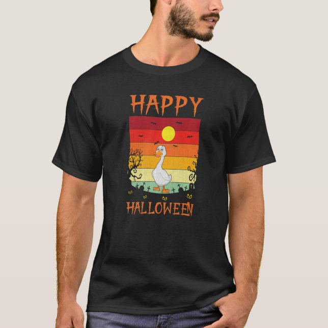 Retro Halloween Kostüme Matching GänseHalloween T-Shirt (Vorderseite)