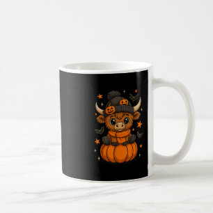 Retro Halloween Kuh Kürbis Herbst Kuh Erntedankfes Kaffeetasse