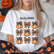 Retro Halloween Leopart Bow Pumpkin Coquette