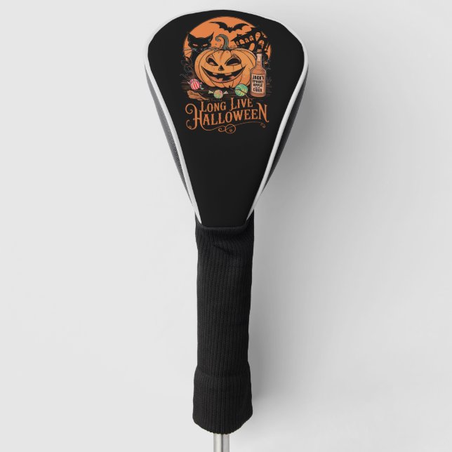 Retro Halloween Long Live Fall Spooky Saison Golf Headcover (Vorderseite)