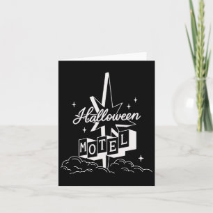 Retro Halloween Motel Shirt Creepy Vintag Spuk Karte