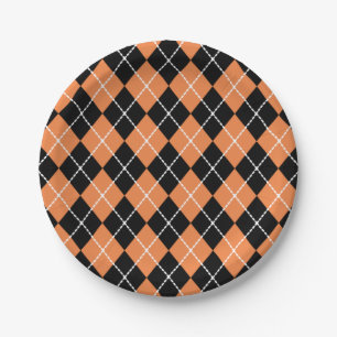 Retro Halloween-Party Orange Black Paper Teller
