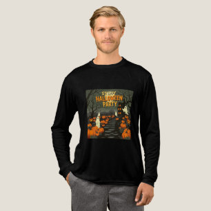 Retro Halloween Poster - Pumpkin & Ghosts der 50er Tri-Blend Shirt