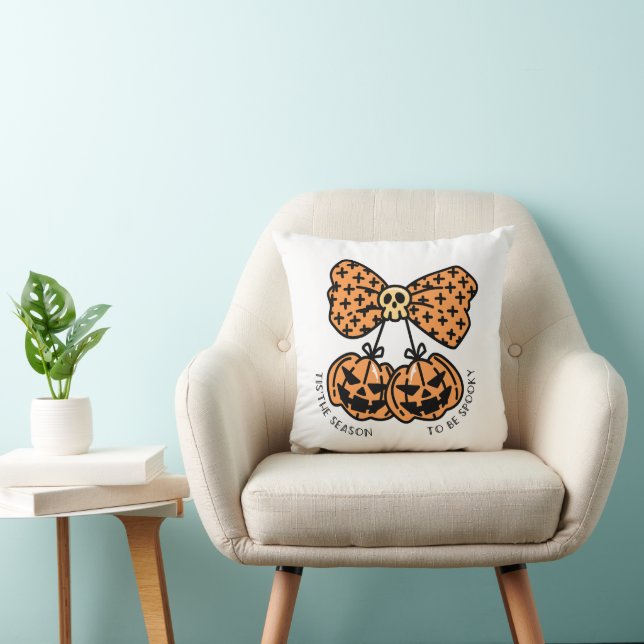 Retro Halloween Pumpkins Jahreszeit zum Spooky Kissen (Stuhl )