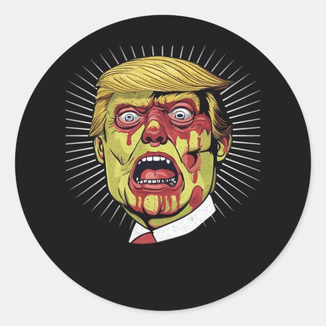 Retro Halloween Runder Aufkleber (Vorderseite)
