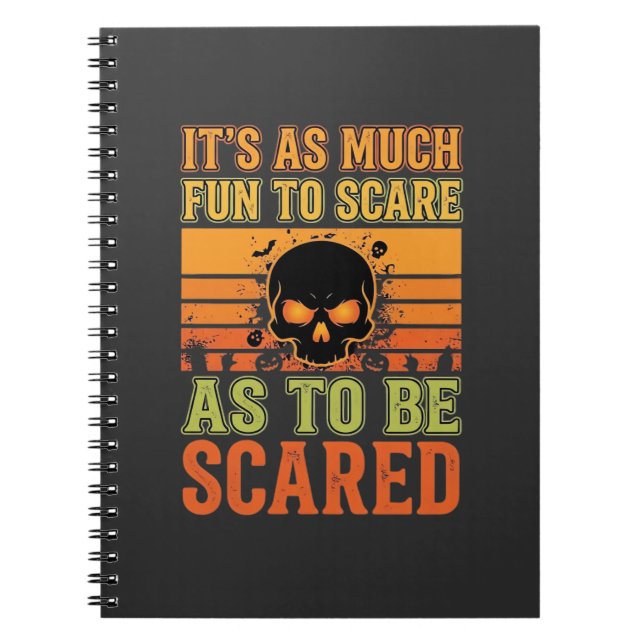 Retro Halloween Scare Skull Design_1 Notizblock (Vorderseite)