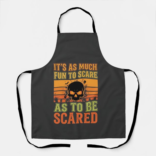 Retro Halloween Scare Skull Design_1 Schürze (Vorderseite)