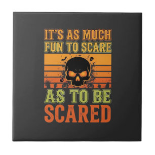 Retro-Halloween-Schreck-Schädel-Design_1 Fliese