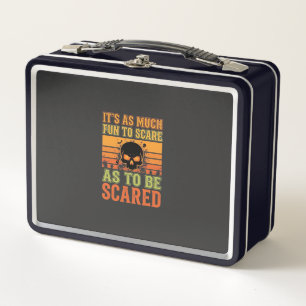 Retro-Halloween-Schreck-Schädel-Design_1 Metall Brotdose