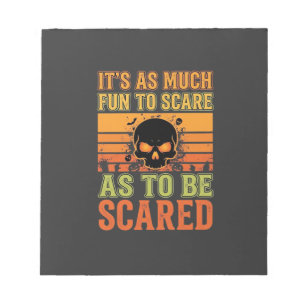 Retro-Halloween-Schreck-Schädel-Design_1 Notizblock