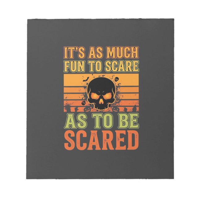 Retro-Halloween-Schreck-Schädel-Design_1 Notizblock (Vorderseite)