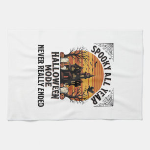 Retro-Halloween-Shirt für Liebhaber der spooky-Sai Geschirrtuch