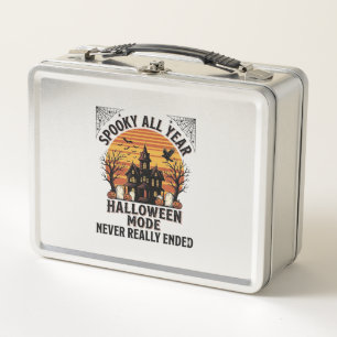 Retro-Halloween-Shirt für Liebhaber der spooky-Sai Metall Brotdose