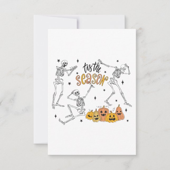 Retro Halloween Shirt, lustiges Halloween-Skull Dankeskarte (Vorderseite)