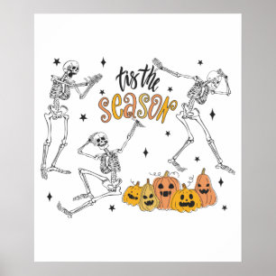 Retro Halloween Shirt, lustiges Halloween-Skull Poster