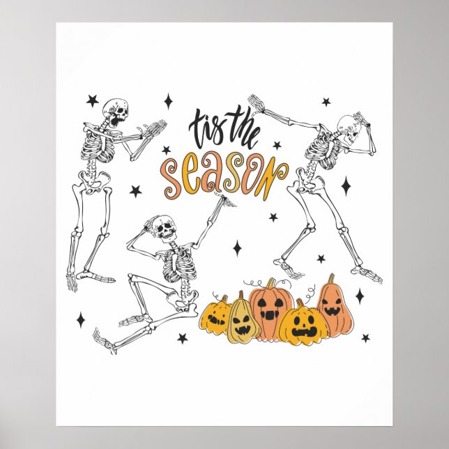 Retro Halloween Shirt, lustiges Halloween-Skull Poster (Vorne)