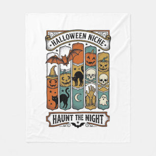 Retro-Halloween-Shirt mit vintage-spooky gestreift Fleecedecke