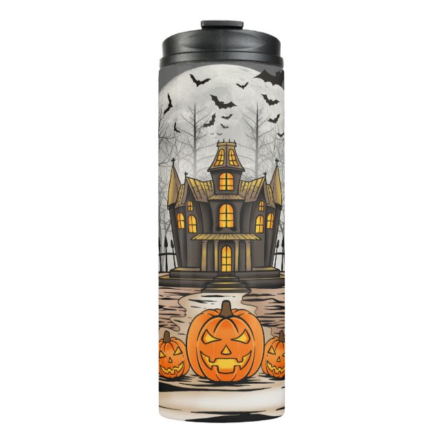 Retro Halloween Thermosbecher (Vorderseite)