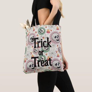 Retro Halloween Trick oder Treat Candy Tote Bag Tasche