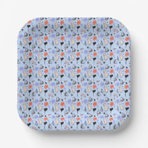 Retro-Halloween-Vintage-Theme-Doodle   Pappteller