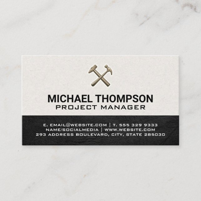 Retro Hammers Logo Visitenkarte (Vorderseite)