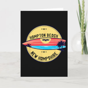 Retro Hampton Beach New Hampshire Strand Surfen Ic Karte