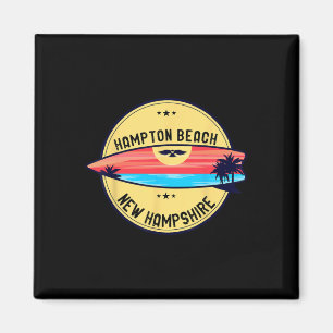 Retro Hampton Beach New Hampshire Strand Surfen Mi Magnet