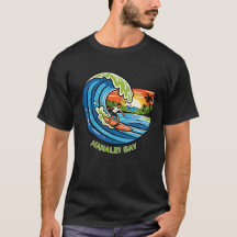 Retro Hanalei Bay Kauai Nordküste Surfen 
