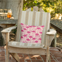 Retro Hand-Drawn Flamingo | Tropical Pattern Pink