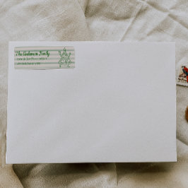 Retro Hand Drawn Green Funny Christmas Tree