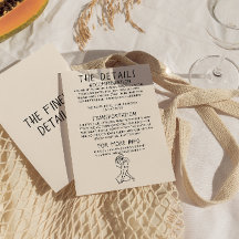 Retro Hand Drawn Sketchy Quirky Wedding Details