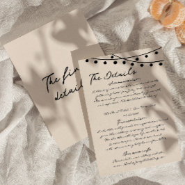 Retro Hand Gezeichnet Quirky Wedding Details Begleitkarte