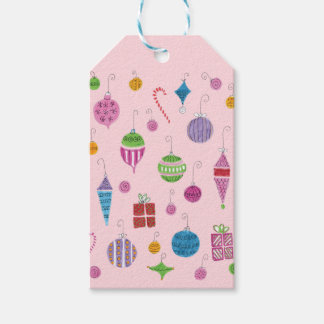 Retro Hand Gezeichnet Weihnachtsschmuck Pastel PIn Geschenkanhänger