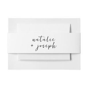 Retro Hand schrieb moderne kalligraphische Hochzei Einladungsbanderole
