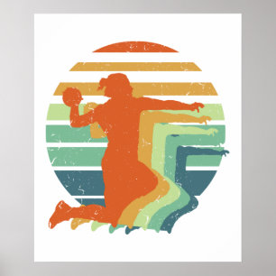 Retro Handball Sport - Handball Player Goalkeeper Poster