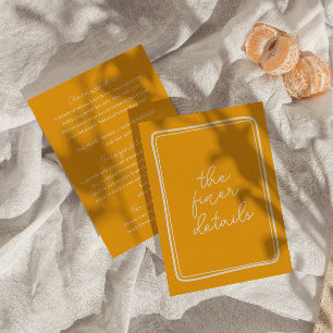 Retro handgeschriebene farbenfrohe moderne Hochzei Begleitkarte