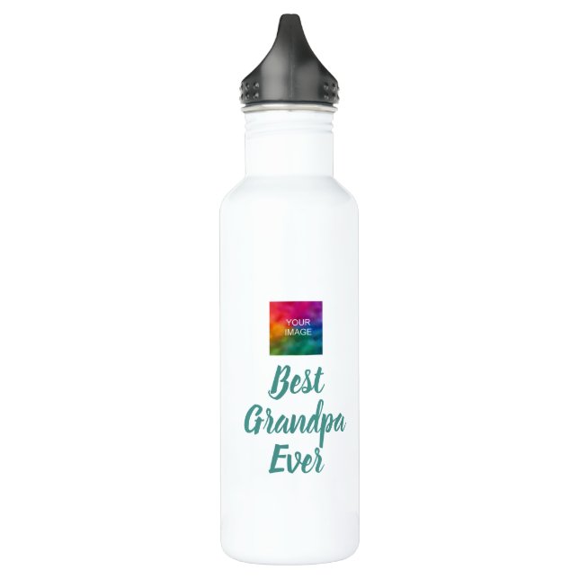 Retro Handgeschriebene Niedliche Vorlage Bester Op Edelstahlflasche (Links)
